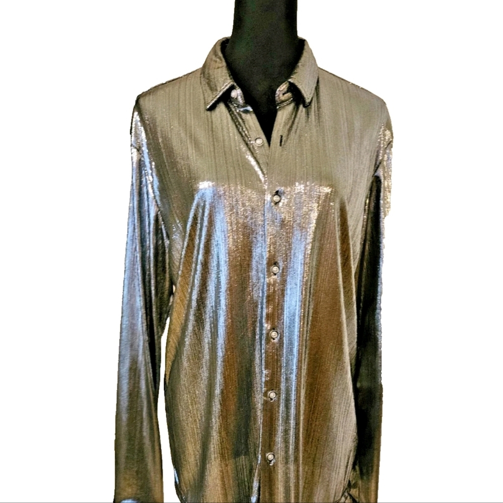 Shimmering Metallic Shirt- Size Small - Picture 10 of 16